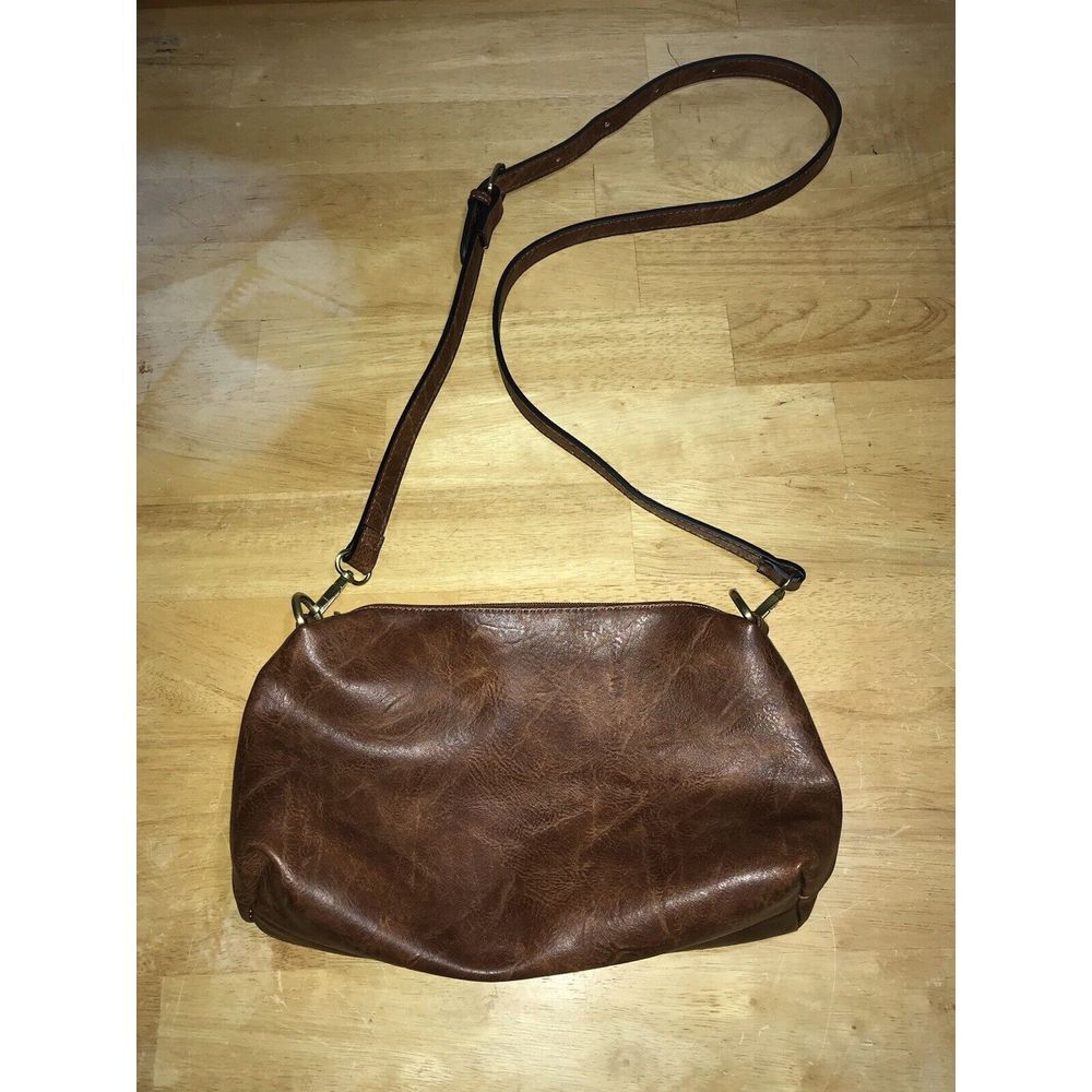 Jen & Co Vegan Leather Crossbody Purse Brown